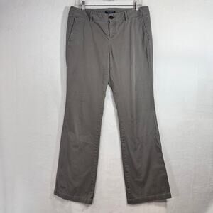 Banana Republic Women Martin Fit Size 10/38 Straight Leg Pants Gray Work Pockets